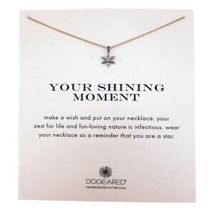 Dogeared "Your Shining Moment" Sterling Silver Star on Gold Dipped Necklace NEW